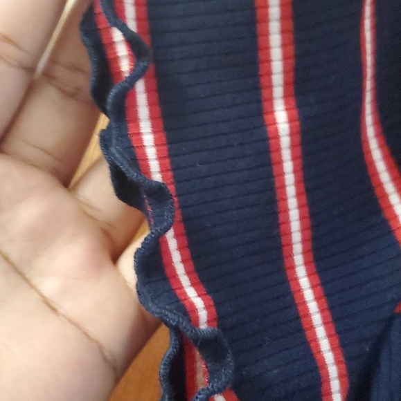 Red blue and white striped dress - Picture 4 of 7